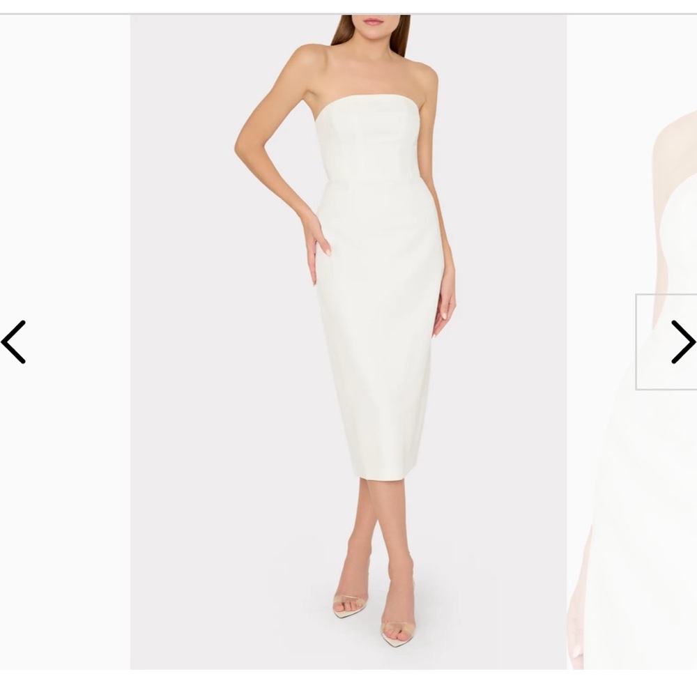 NWT MILLY Traci Cady White Strapless Dress